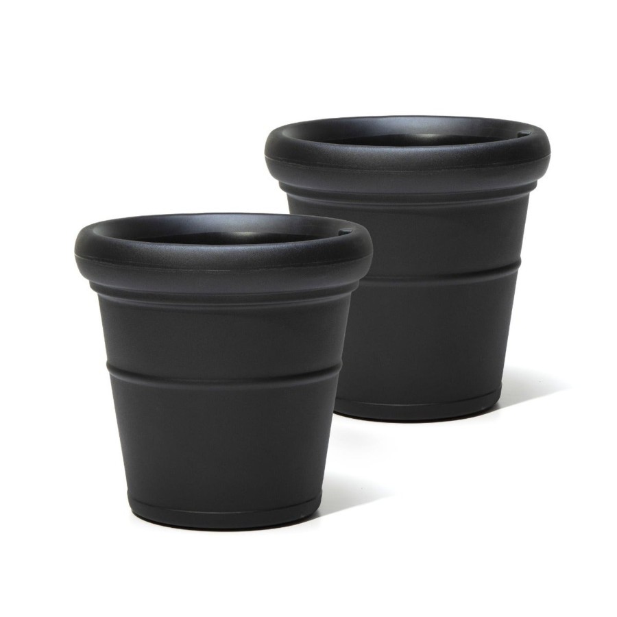 Home & Patio Step2 Planters | Claremont Planter Onyx Black 2 Pack