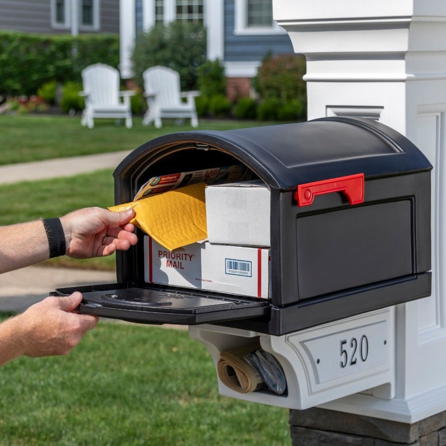 Home & Patio Step2 Mailboxes & Posts | Town-To-Town Xl Post-Mount Mailbox - Black