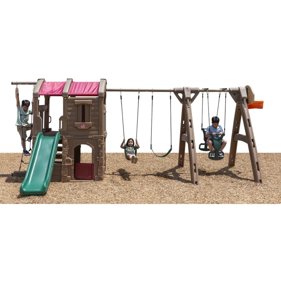 Kids Step2 Swing Sets | Naturally Playful® Adventure Lodge Play Center With Glider