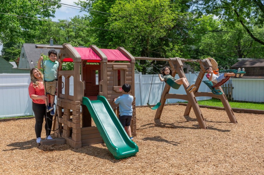 Kids Step2 Swing Sets | Naturally Playful® Adventure Lodge Play Center With Glider