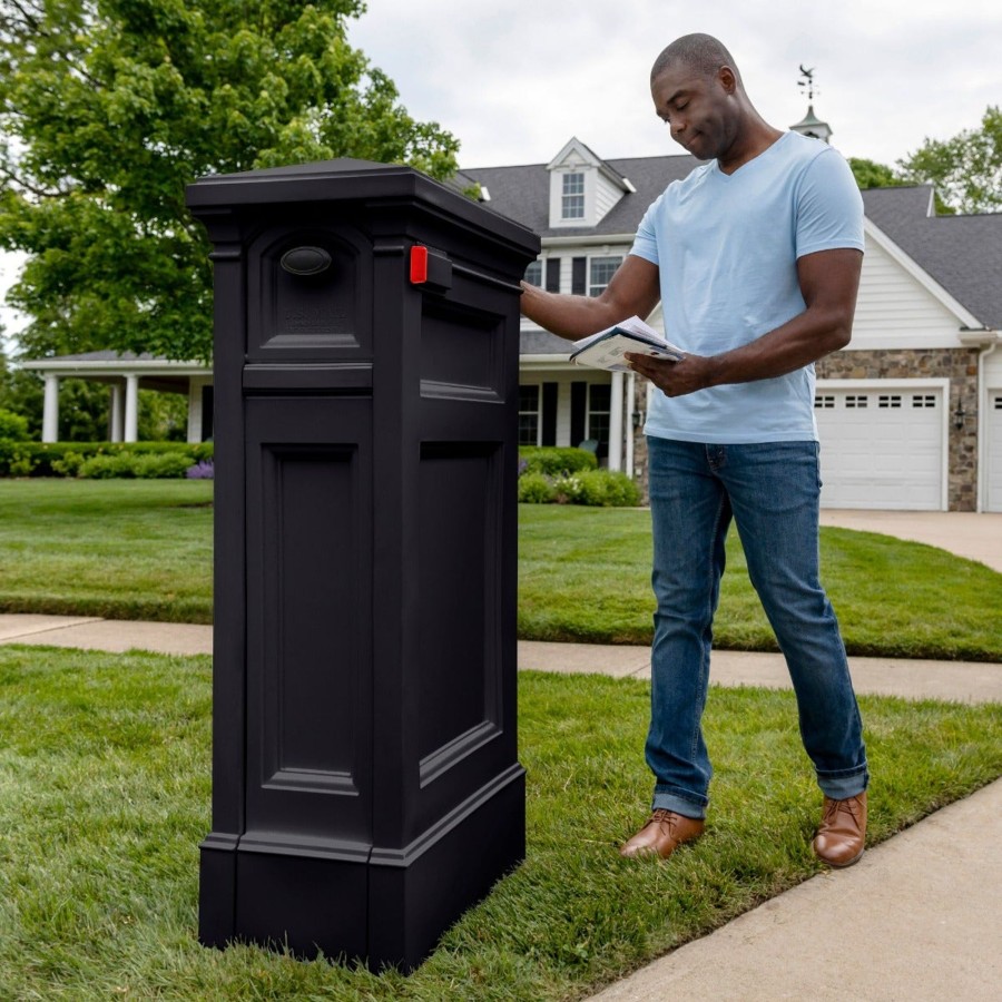 Home & Patio Step2 Mailboxes & Posts | Atherton Reserve Storage Mailbox Onyx Black