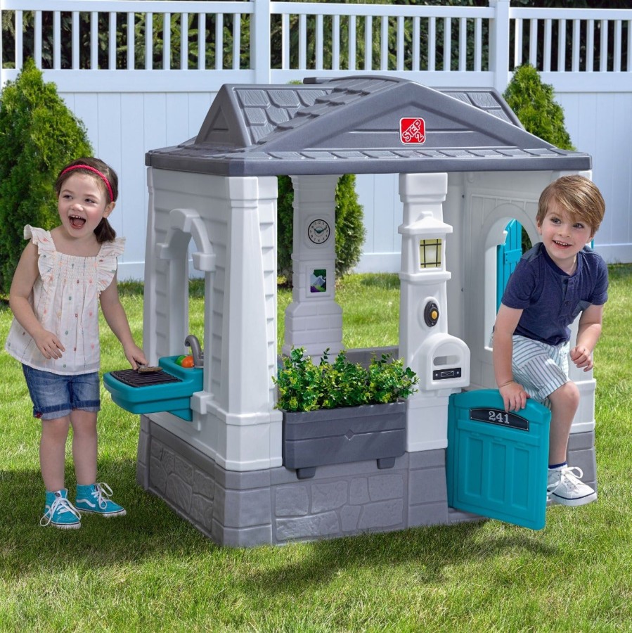 Kids Step2 Playhouses | Neat & Tidy Cottage Homestyle Edition -Gray