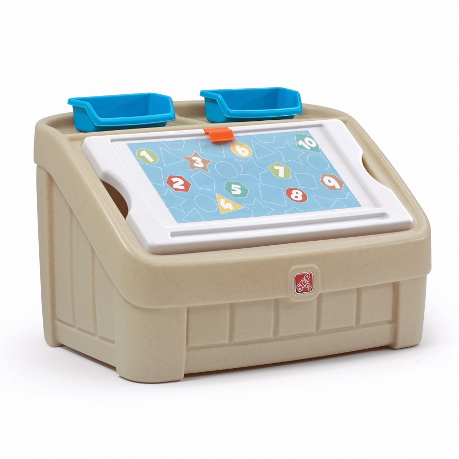 Kids Step2 Toy Boxes & Storage | 2-In-1 Toy Box & Art Lid - Tan