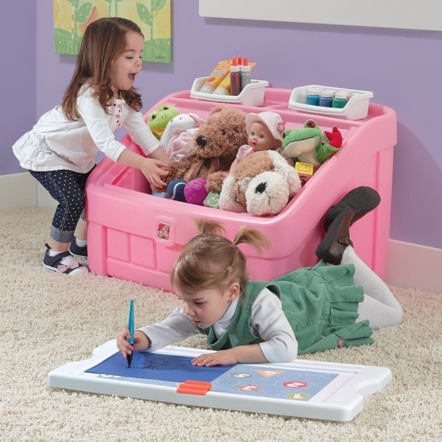 Kids Step2 Toy Boxes & Storage | 2-In-1 Toy Box & Art Lid - Pink