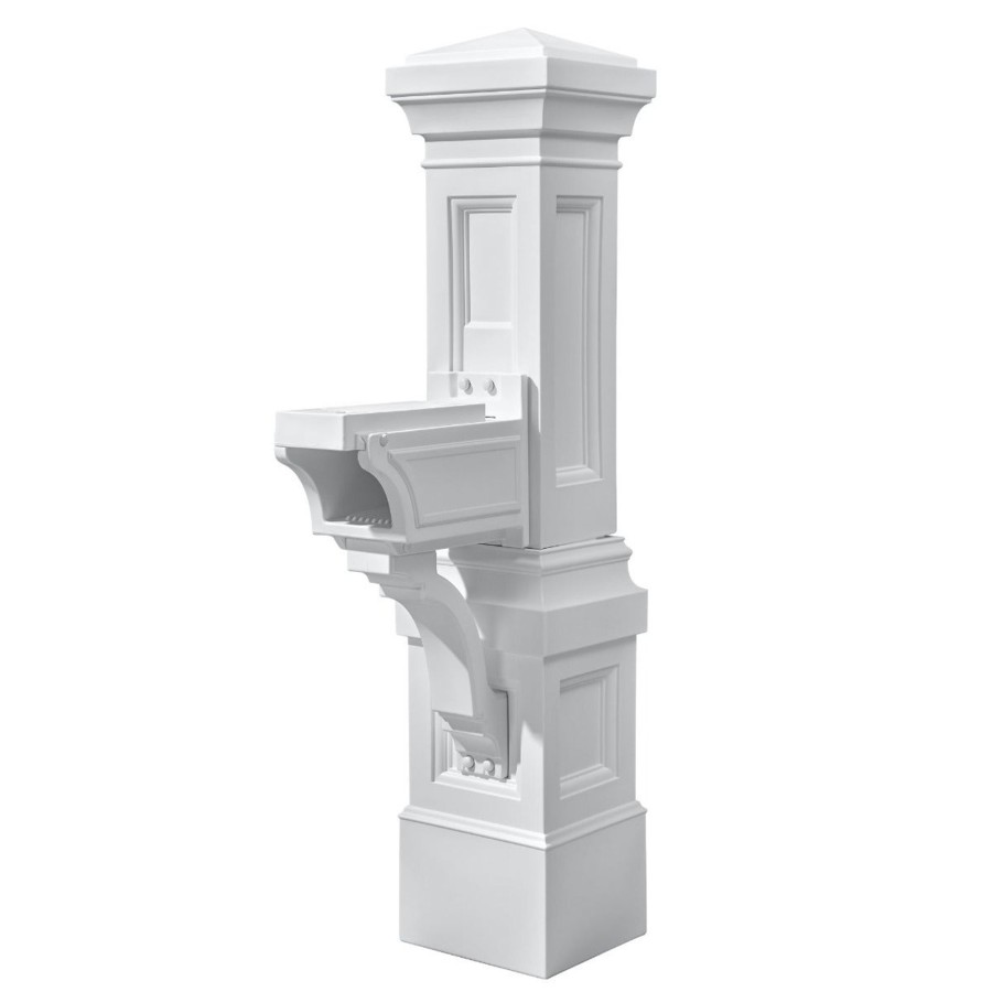 Home & Patio Step2 Mailboxes & Posts | Atherton Grand Mail Post - Classic White