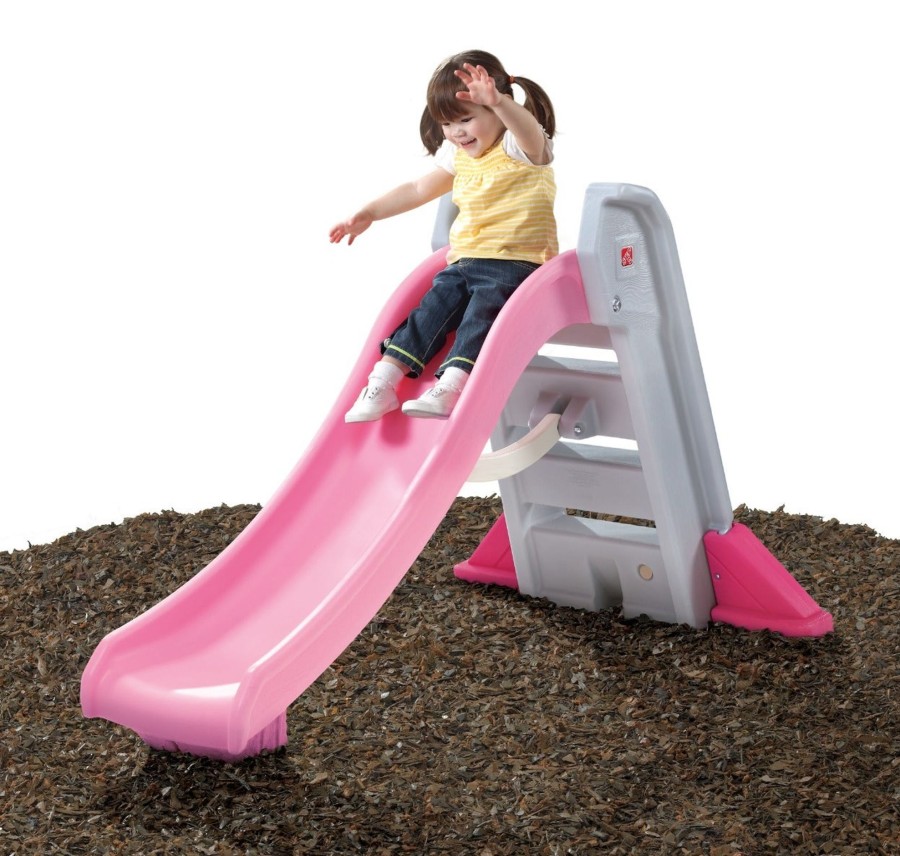 Kids Step2 Climbers & Slides | Naturally Playful Big Folding Slide - Pink