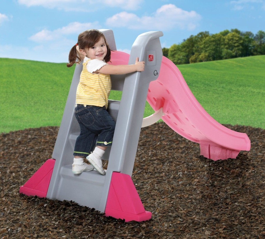 Kids Step2 Climbers & Slides | Naturally Playful Big Folding Slide - Pink