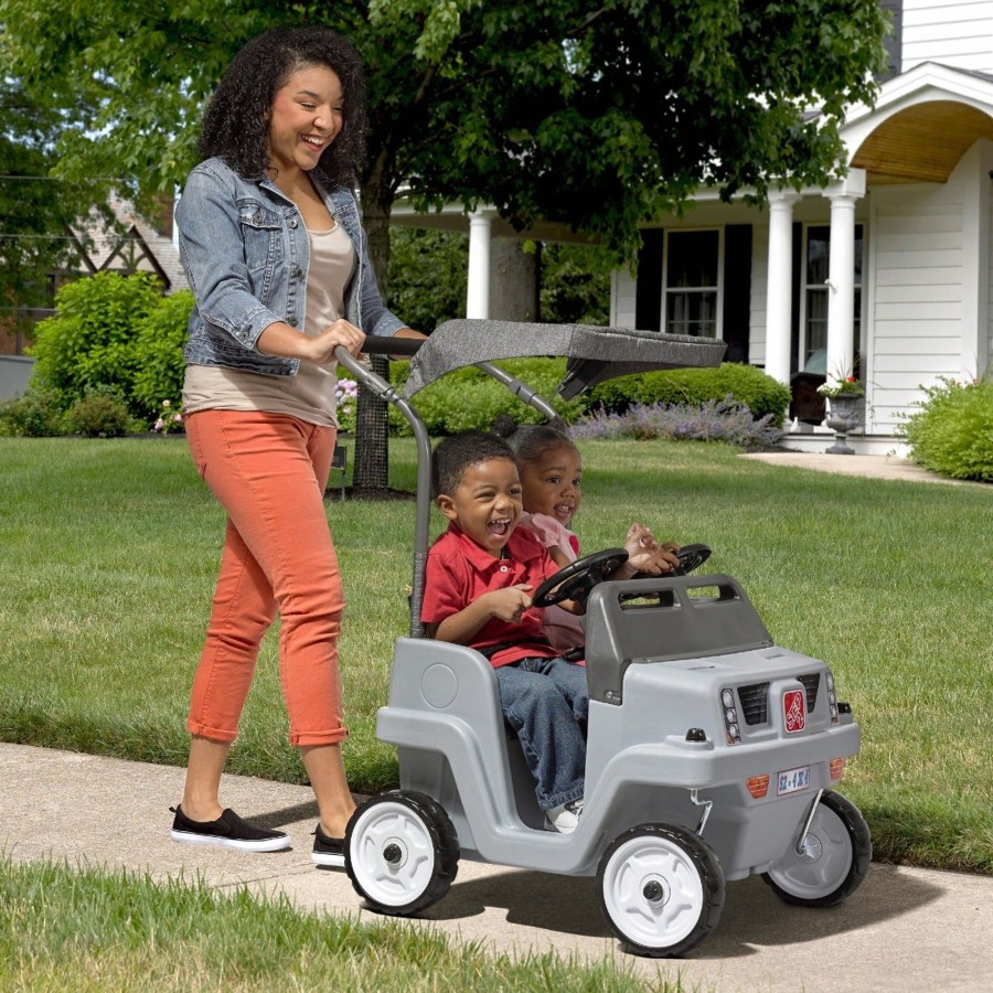 Kids Step2 Ride-Ons & Wagons | Side-By-Side Push Around Suv Gray