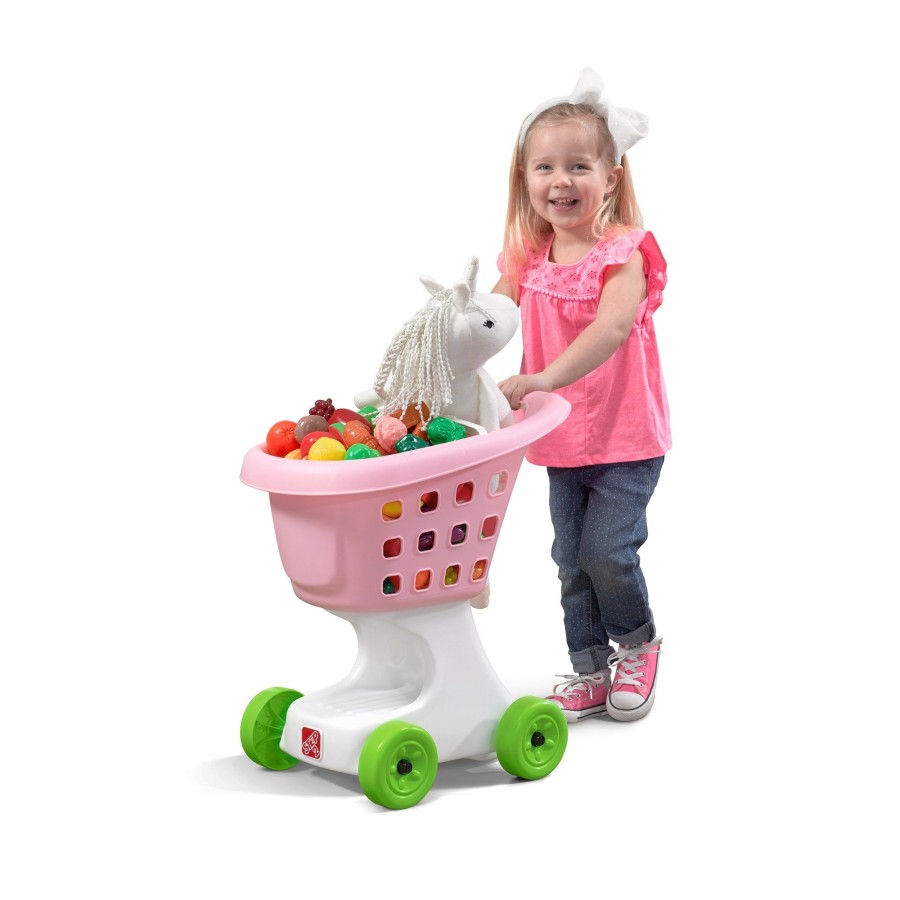 Kids Step2 Pretend Play | Little Helper'S Shopping Cart - Pink | Step2