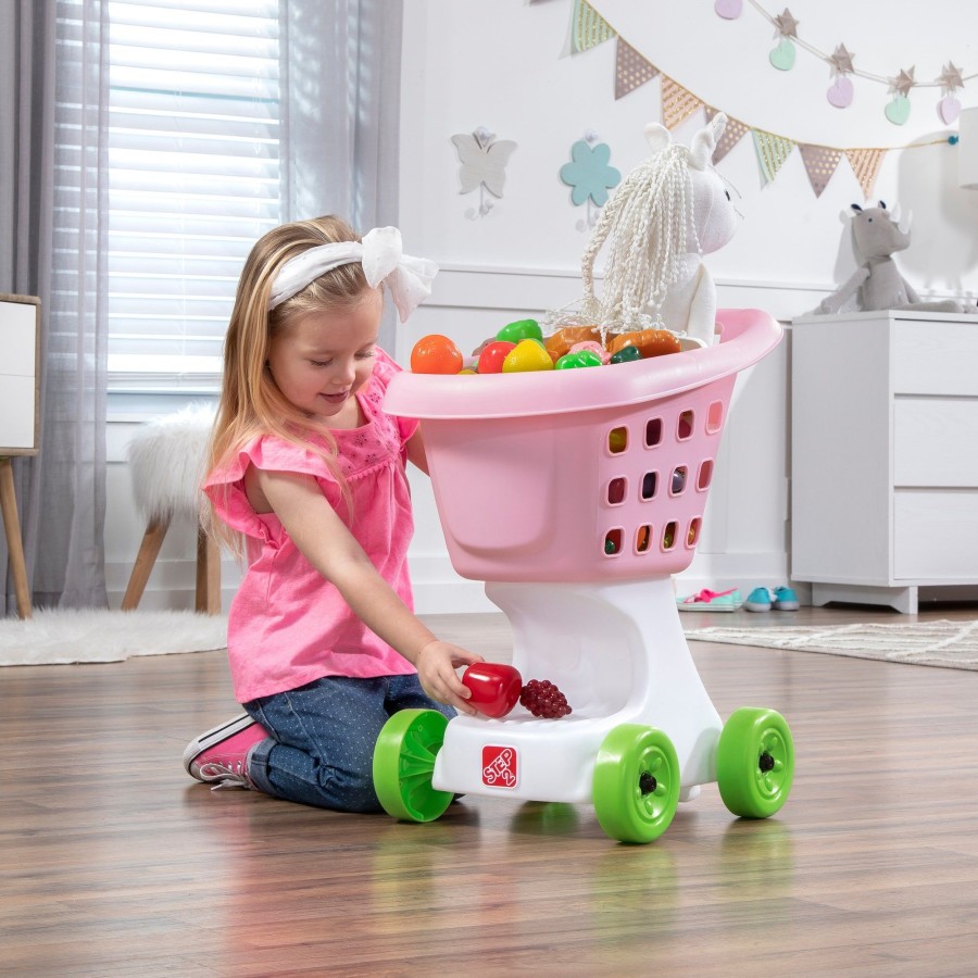 Kids Step2 Pretend Play | Little Helper'S Shopping Cart - Pink | Step2