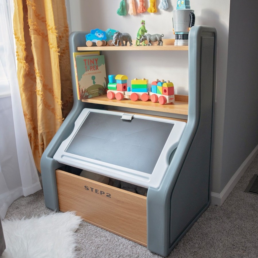 Kids Step2 Toy Boxes & Storage | Harmony Toy Storage Box - Sage Gray