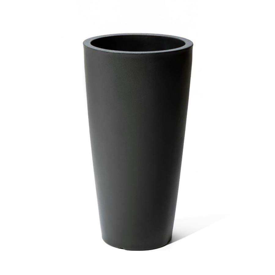 Home & Patio Step2 Planters | Tremont Tall Round Tapered Planter - Onyx Black