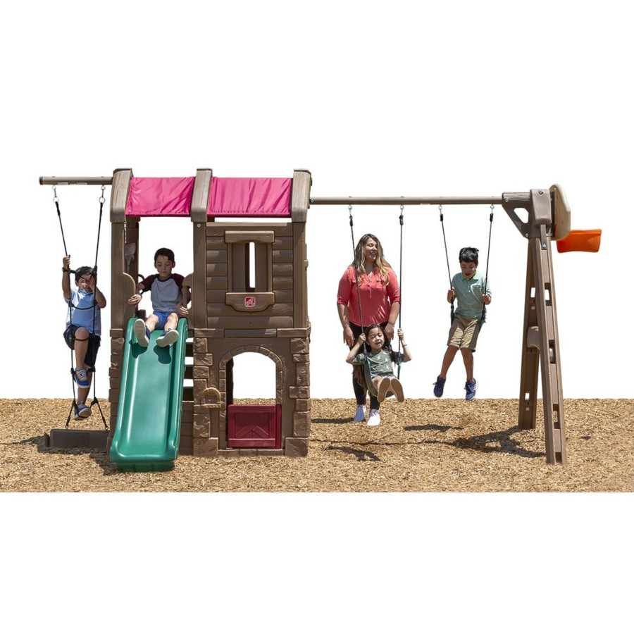 Kids Step2 Swing Sets | Naturally Playful® Adventure Lodge Play Center