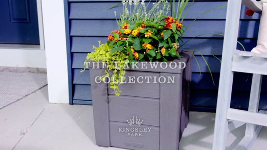 Home & Patio Step2 Planters | Lakewood Planter Box - Sage Gray 2 Pack