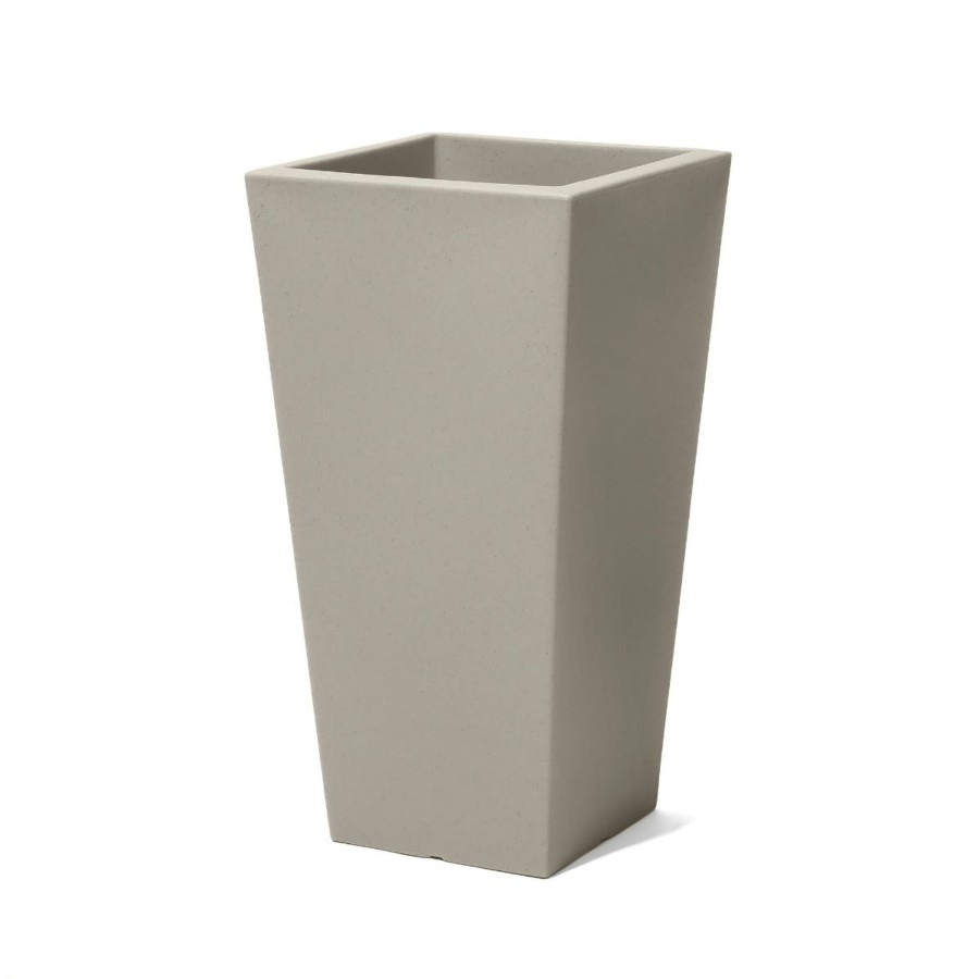 Home & Patio Step2 Planters | Tremont Tall Square Tapered Planter - Concrete Gray