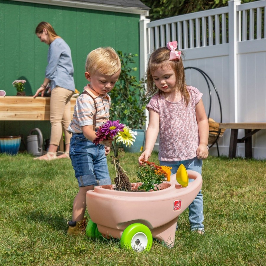 Kids Step2 Pretend Play | Springtime Wheelbarrow - Rose Pink