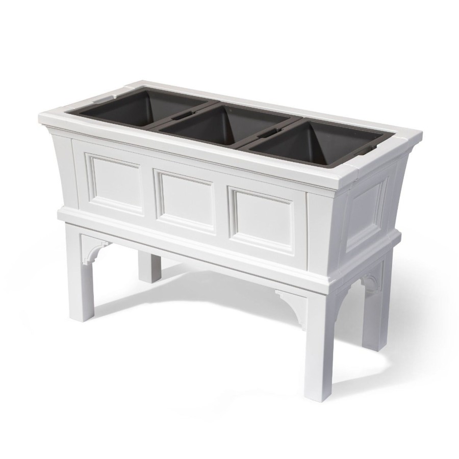 Home & Patio Step2 Planters | Atherton Raised Planter Box - Classic White