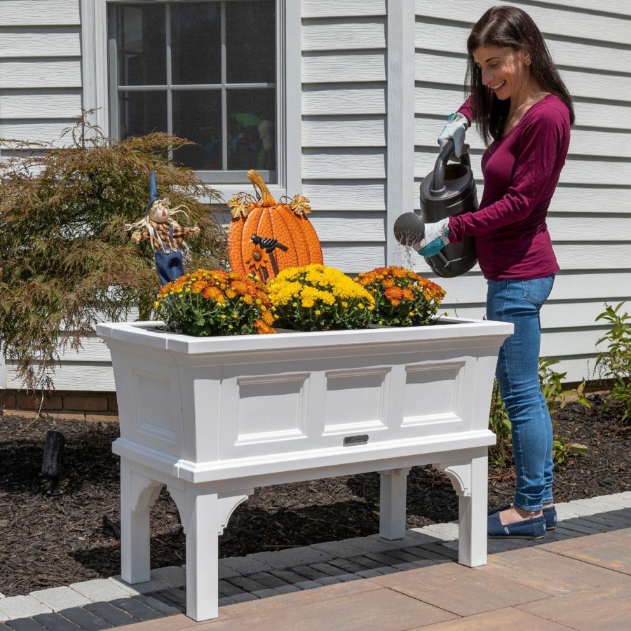 Home & Patio Step2 Planters | Atherton Raised Planter Box - Classic White