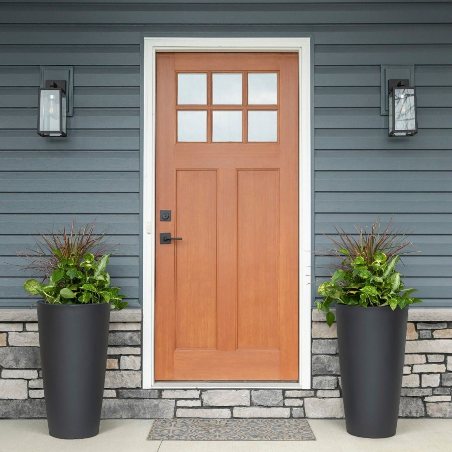 Home & Patio Step2 Planters | Tremont Tall Round Tapered Planter - Onyx Black