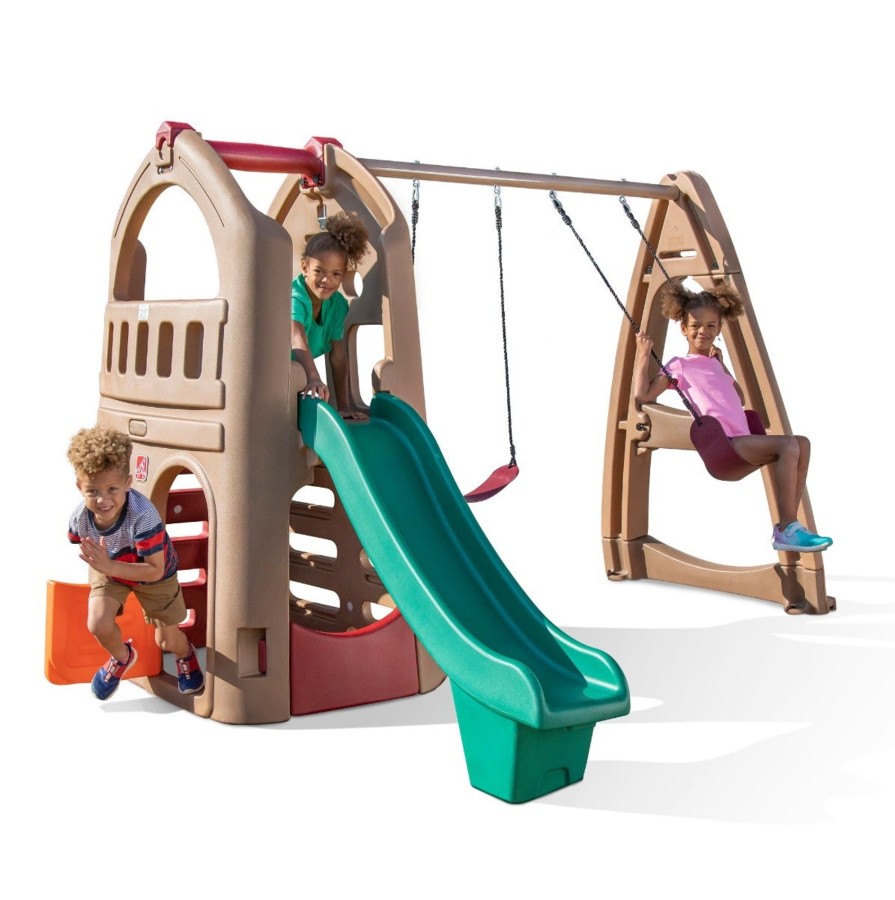 Kids Step2 Swing Sets | Naturally Playful® Playhouse Climber & Swing Extension