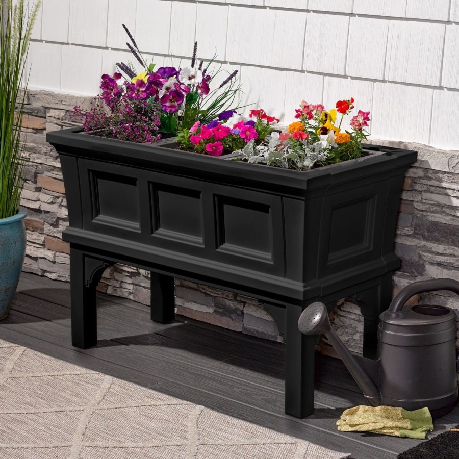 Home & Patio Step2 Planters | Atherton Raised Planter Box - Onyx Black