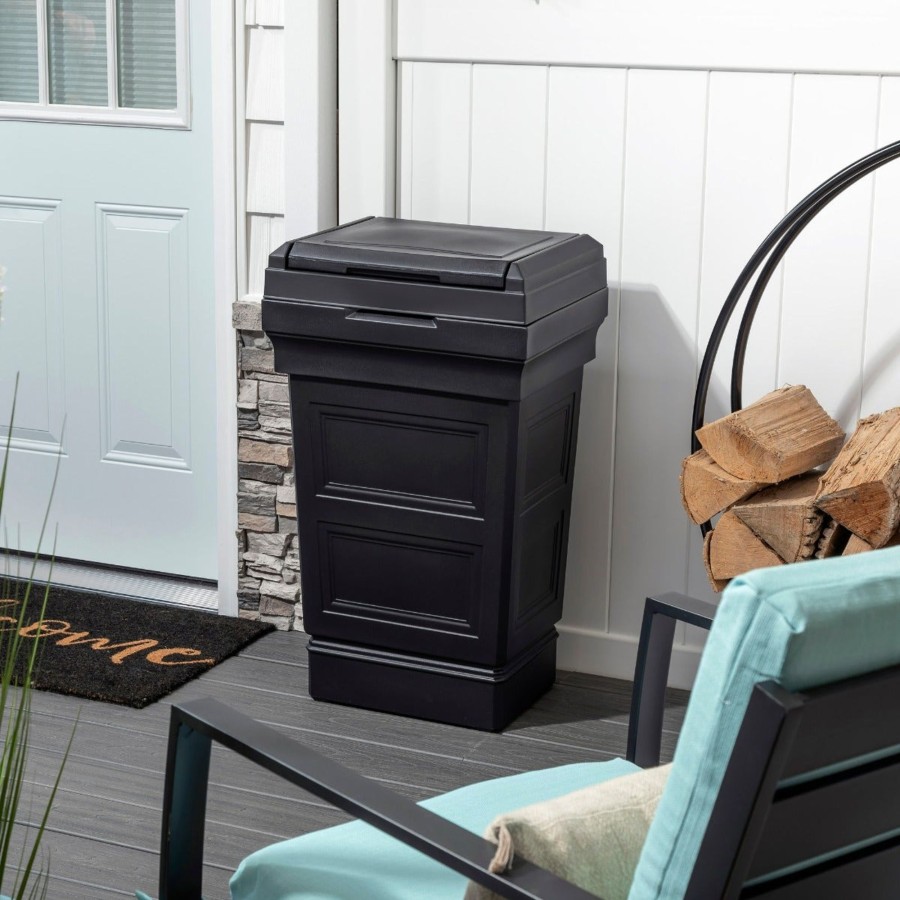 Home & Patio Step2 Trash & Recycling | Atherton Garbage Container - Onyx Black